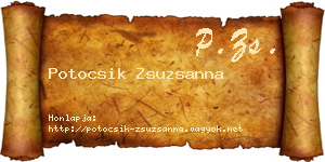 Potocsik Zsuzsanna névjegykártya